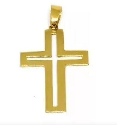 Berloque Cruz Crucifixo Pingente Ouro18 K  0.95 Gramas 18 mm