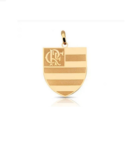 Pingente Time Flamengo Ouro 18 k Peso 2.20 Gramas 32 mm