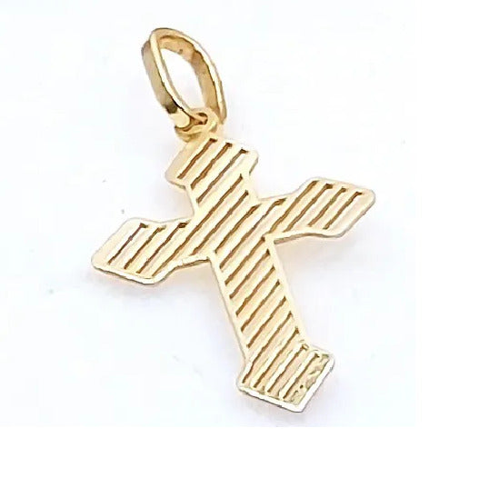 Pingente Religioso Riscada Ouro18 Kilates Peso 0.95 Gramas 1 mm