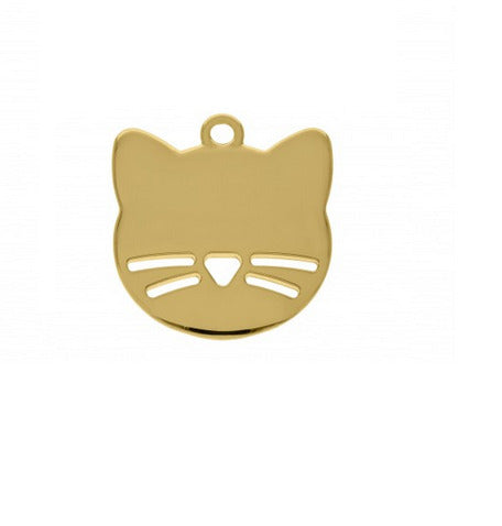 Pingente Pet Gato Ouro 18 Kilates 1.60 Gramas 20 mm