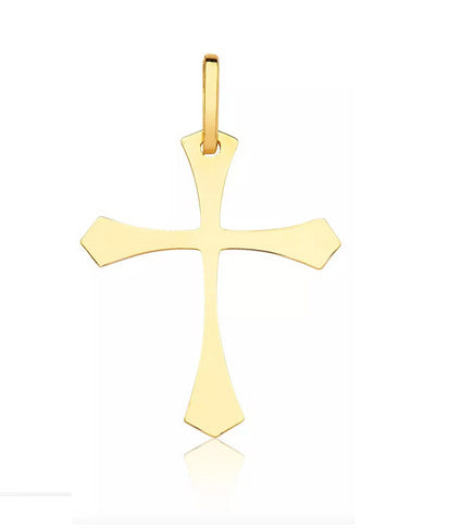 Pingente Cruz Crucifixo  Ouro18 Kilates Peso 0.75 Gramas 18 mm