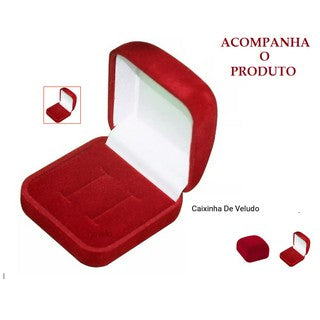 Anel Compromisso e namoro Solitário Prata 950 /Pedra De Zircônia 5 mm + Caixinha de Veludo