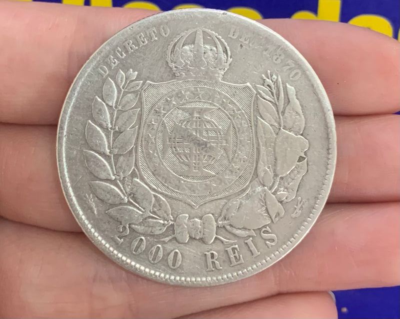 Moeda 2000 Réis 1888 Prata