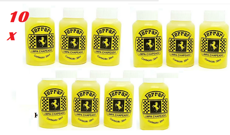 10 Limpa Prata Pequeno 35 ml Polimento Original ferrari 10 Vidos