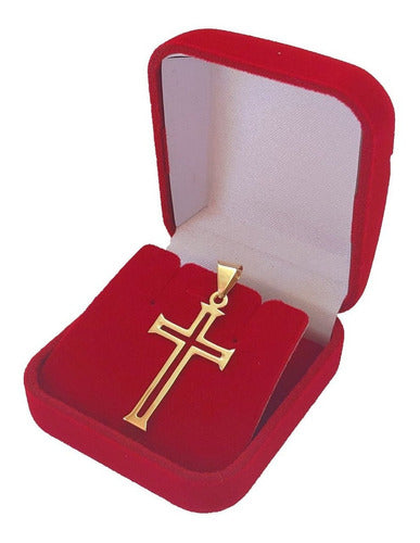 Pingente Crucifixo Em Ouro 18 Kilates 30 mm 2 Gramas