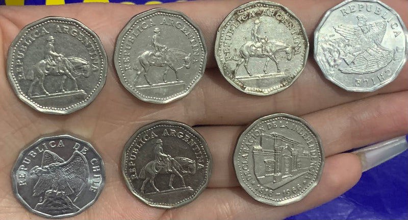 6 Moedas 10 Pesos e 10 Centavos