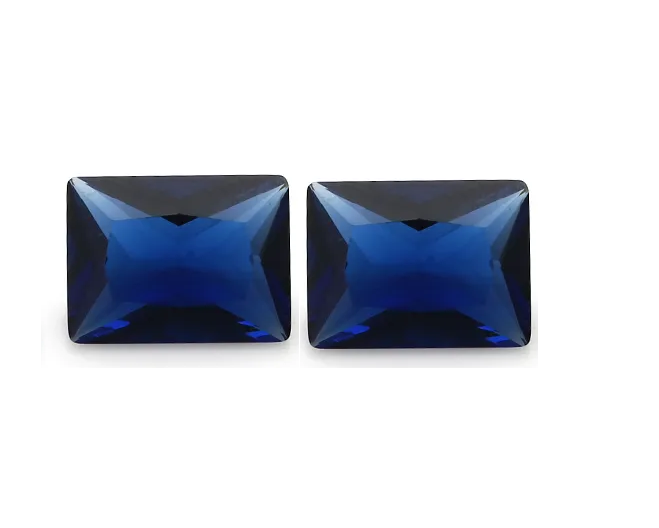 3 Pedras Zircônia Azul, Preta, Azul Clara 7 mm x 9 mm Para Anel, Pingente, Brincos Unidade