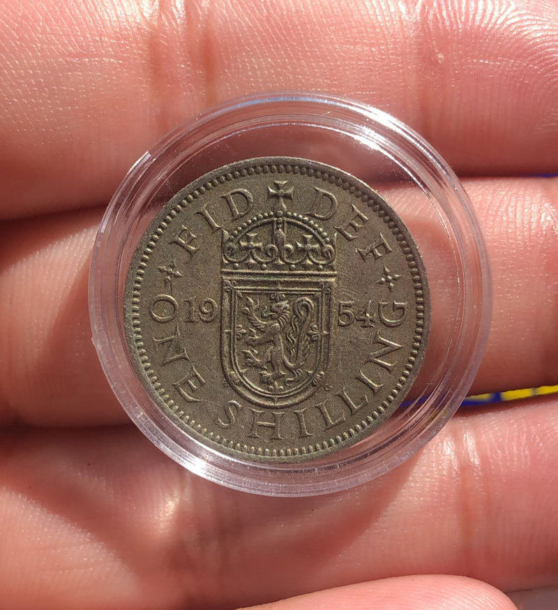 Moeda One Shilling 1954 Elizabeth II Para Coleção Rara e Nova