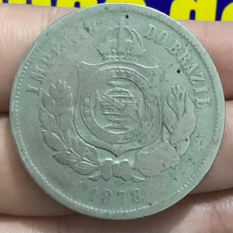 Moeda 200 Réis 1878 Rara e Colecionável