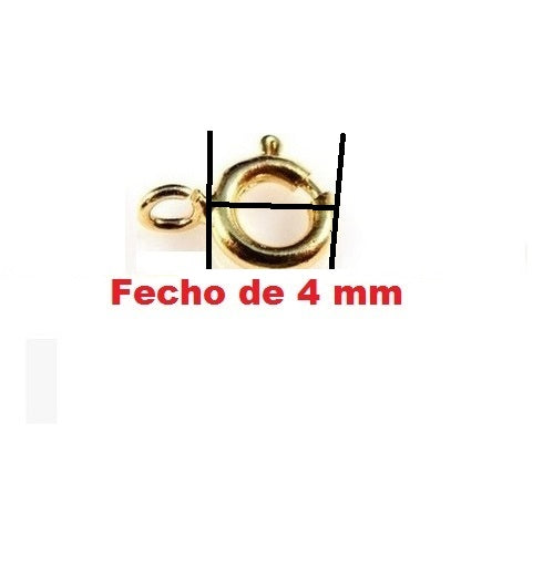 3 Fechos Bóia Ouro 18 kilates 4 mm Para Cordões e Pulseiras