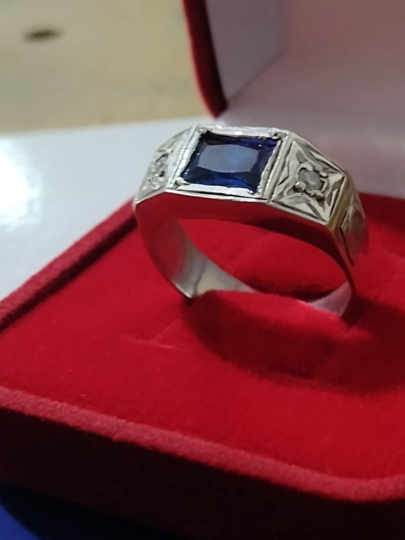 Anel De Formatura Prata 950 Pedra 6 x 4 mm Zircônia Topo 7 mm Todas formaturas e cursoS