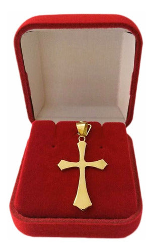 Pingente Crucifixo De Ouro 18k Cruz 2 Gramas 25 mm