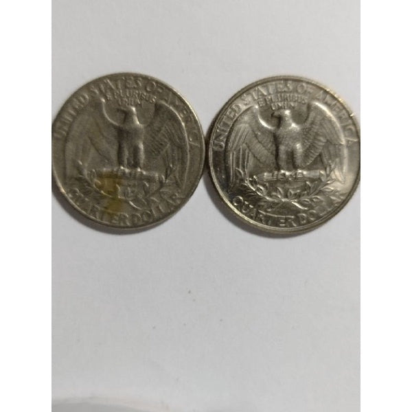 2 moedas de Quarter de dólar