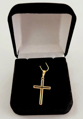 Crucifixo Vazado Ouro 18k Maciço 15 mm Peso 1 Grama