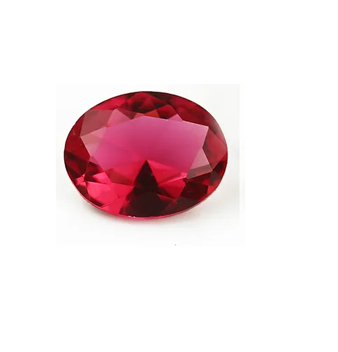 Pedra Zircônia Rubi Vermelho 7 mm x 5 mm Para Anel, Brincos, Pingente