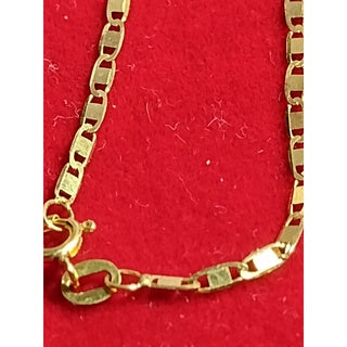 Pulseira ouro 18 kilates piastrini maciço 1.00 grama 1 mm 19 cm  Fecho boia