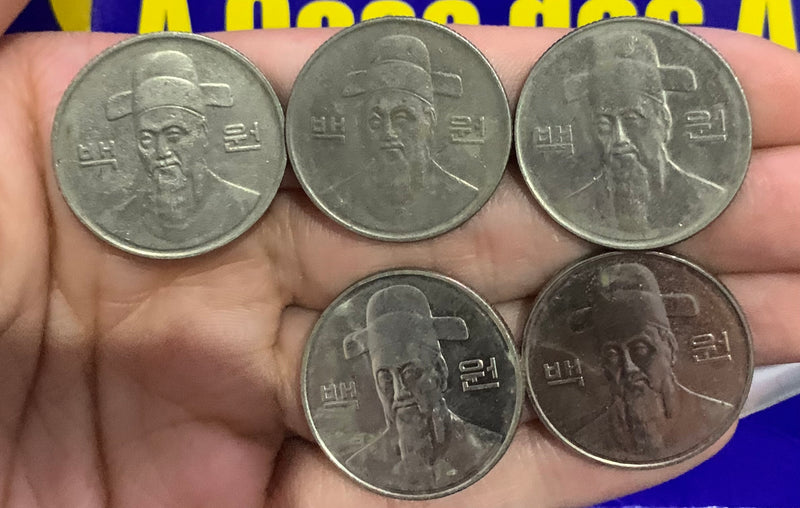 5 Moedas 100 Estrangeiras