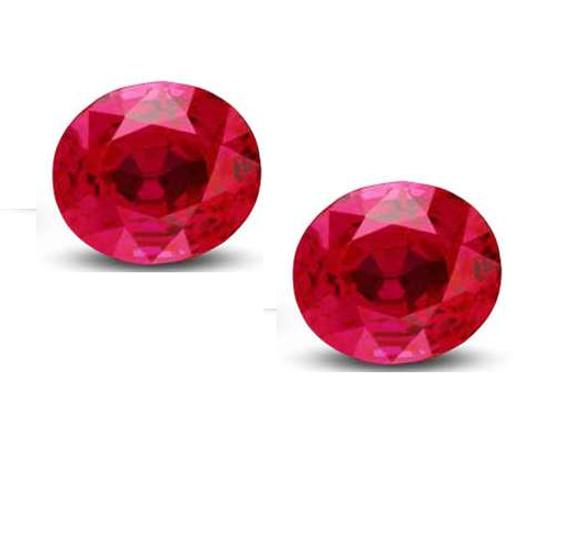 Pedra Zircônia Rubi Vermelho 12 mm x 9 mm Para Anel, Brincos, Pingente