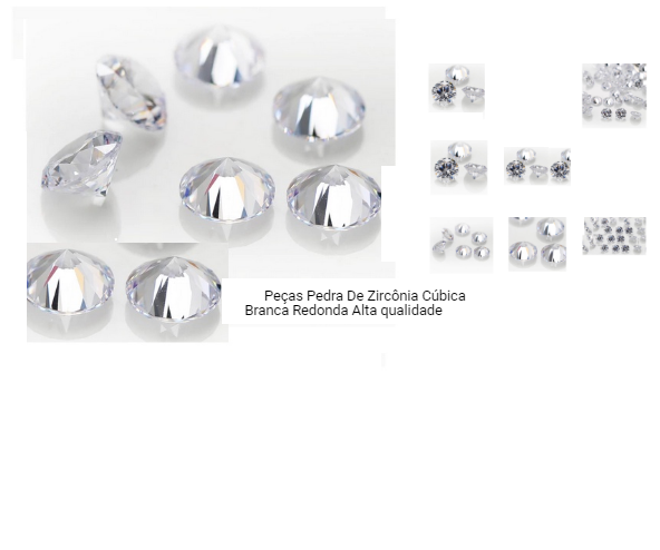 10 Pedras Zircônia 1.5 mm Gemstone Sintética, Corte Redondo, Branco CZ Pedra, Jóias, Tamanho 1.5mm