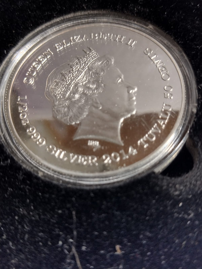 Moeda de prata Elizabeth  2014 Prata 999 Peso 29.10 Gr