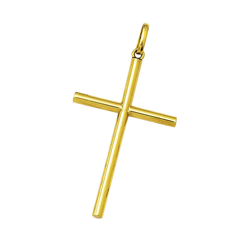 Pingente Cruz De Ouro 18k Modelo Palito 20 mm Peso 1.30 Gramas