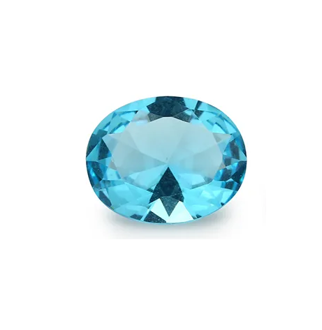 Pedra água Marinha Zircônia Cor Azul Clara 23 mm x 16 mm Para Anel, Pingente, Brincos Unidade