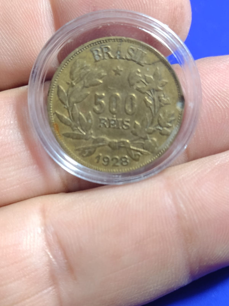 2 Moeds De 500 Réis De 1927 e 1928 cobre e raras