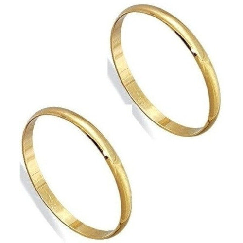 Par De Aliança Noivado/casamento Ouro18k / 1,10 Mm / 1.00 Gr